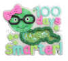 2.5x3", 100 Days Smarter Shakers, School Shaker Pattern, Glitter Book Worm Resins, Quicksand Shaker Resin, Bow Shaker, Cabochon, DIY Badge Reel Accessories, 1PC (2453)