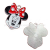 23x25mm, Minnie Mouse Charms, Rhinestone Charms, Silver Plated, Enamel Charms, Small Charm Pendants, Necklace Charms, Charms for Bracelets, Disney Charms, Wholesale Charms, 2PCS