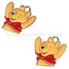17x16mm, Pooh Charms, Rhinestone Charms, Gold Plated, Enamel Charms, Winnie the Pooh Charm, Character Charms, Small Charm Pendants, Necklace Charms, Charms for Bracelets, Disney Charms, Wholesale Charms, 2PCS