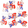 17x12mm, USA Charms, July 4th Charms, American Flag Charm, Gold Flag, Small Charm Pendants, Necklace Charms, Charms for Bracelets, Holiday Charms, Wholesale Charms, 2PCS