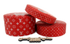 Designer Ribbon, LV Ribbon, Louis Ribbon, Vuitton Ribbon, RUBY RED Ribbon, Lanyard Ribbon, Hair Bow Ribbon, Wholesale Ribbon, PER YARD