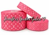 Designer Ribbon, LV Ribbon, Louis Ribbon, Vuitton Ribbon, PINK SHERBET Ribbon, Lanyard Ribbon, Hair Bow Ribbon, Wholesale Ribbon, PER YARD