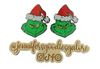 38x46mm, The Grinch Resins, Grinch Resins, Planar Resins, Green Glitter Resins, Christmas Resins, Embellishments, Resins, Flat Back Resins, Hair Bow Centers, Cabochons, Wholesale Resins, 2PCS (71)