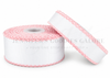 Moonstitch Ribbon, Scallop Edged Ribbon, WHITE, Pink Stitch, Hair Bow Ribbon, Grosgrain Ribbon, PER YARD