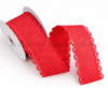 2.5", Scalloped Edge Ribbon, RED, Lace Edge Ribbon, 2 YARDS