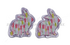 36x40mm, Easter Bunny Flatback Planar Resin | Purple Acrylic | Pastel Bunny Embellishment | Flatback Resin for Bows, Crafts & DIY, 2 PCS (2941)