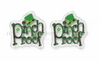 39x40mm, Transparent Flatback Resin | St. Patrick’s Day Resins | Pinch Proof Resins | Craft Embellishments, 2 PCS (2923)