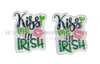 32x40mm, Transparent Flatback Resin | St. Patrick’s Day Resins | Kiss Me I'm Irish Resins | Craft Embellishments, 2 PCS (2922)