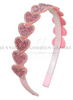  Rhinestone Heart Headbands | Valentine Headbands | PINK | Sparkly Valentine Hair Accessories for Girls & Teens, 1 PC