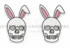 40mm, Easter Resins, Bunny Resins, Planar Resins, Skull, Embellishments, Hair Bow Centers, Cabochons, Wholesale Resins, 2PCS (2944)