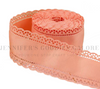 1.5", Scalloped Edge Ribbon, PEACHY CORAL, Lace Edge Ribbon, 1 YARD