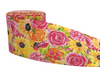 3", Bright Floral Ribbon, Sunflower Ribbon, Pink Flowers, 1 ROLL