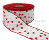 3", Moonstitch Ribbon, Scallop Edged Ribbon, Valentine Ribbon, RED, Hair Bow Ribbon, Grosgrain Ribbon, PER YARD