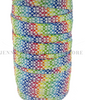 5/8", Coach FOE, Custom Printed Elastic, Designer Name Elastic, RAINBOW on WHTIE, FOE, Fold Over Elastic, DIY Hair Ties, Elastic Hair Ties, Wholesale Elastic, 3 YARDS