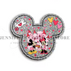 50x42mm, Disney Resins, Acrylic Resins, Mickey, Minnie, Castle, Silver Glitter, Embellishments, Hair Bow Centers, Cabochons, Wholesale Resins, 1 PC (2980)