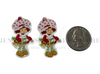 40mm, Strawberry Shortcake Resins, Planar Resins, Cartoon Resins, Tulips, Embellishments, Badge Reel Resins, Flat Back Resins, Hair Bow Centers, Cabochons, Wholesale Resins, 2PCS
