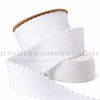 1.5", Ruffle Edge Twill Fabric Ribbon, Ruffle Ribbon, WHITE, Polyester, Hair Bow Ribbon, Sewing Ribbon, Garment Ribbon, 1 YARD