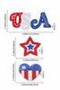 Patriotic Patches, Sequin Patches, Embroidery Iron-On Patches, USA, Stars, Hearts, Suitable For DIY Trucker Caps, Bags, Clothes, Jeans, Jackets, Washable Cloth Patches, 1 PC