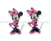 226x43mm, Minnie Resins, Disney Planar Resins, Pink Polka Dot Mouse Resins, Mouse Resins, Flat Back Resins, Hair Bow Centers, Cabochons, Wholesale Resins, 2PCS