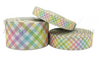 Easter Ribbon, Pastel Plaid Ribbon, Gingham Ribbon, Pastel, Rainbow, Holiday, Hair Bow Ribbon, Craft Ribbon, Wholesale, PER YARD
