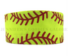 3", Softball Ribbon, Red Glitter, Stitches, Sports Ribbon, Team Ribbon, Hair Bow Ribbon, Wholesale, PER YARD