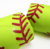 3", Softball Ribbon, Red Glitter, Stitches, Sports Ribbon, Team Ribbon, Hair Bow Ribbon, Wholesale, PER YARD