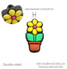 15x28mm, Flower Pot Beads, Silicone Beads, Yellow Flower Beads, Keychain Beads, Pen Beads, Focal Beads, Loose Beads, DIY Craft Projects, Non-Toxic, Washable, 1PC