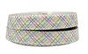 5/8", Plaid FOE, Pastel Plaid, Gingham, Fold Over Elastic, 10YARDS
