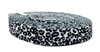 5/8", Cheetah FOE, Leopard, Black/Gray/White, Fold Over Elastic, 10 YARDS