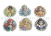 40mm, Princess Resins, Planar Resins, Tiana, Belle, Rapunzel, Ariel, Elsa, Snow White, Flat Back Resins, Scrapbooking, Cabochons, Hair Bow Centers, 2PC 