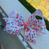 Strawberry Cherry Coquette Ribbon, Grosgrain Ribbon, Cute Fruit Bow Ribbon, Cottagecore Summer Ribbon, Craft & Hair Bow Supplies, Wholesale, PER YARD