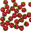 20mm, Tiny Fruit Resins, 3D Resins, RED Strawberries Resins, Flatbacks, Cabochons, Craft Embellishments, 5PCS 