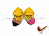 3x2.5", Back to School Shakers, Pencil Shakers, Coquette Bow, School Flat Back Resins, Quicksand Shaker Resin, Big Bow Shaker, Cabochon, Bow Embellishments, DIY Badge Reel Accessories, 1PC