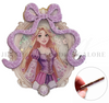 3x2.5", Princess Shakers, Rapunzel Shaker Pattern, Character Resins, Layered Flat Back Resins, Cabochon, Die Cut Resins, Bow Embellishments, DIY Badge Reel Accessories, 1PC