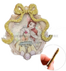 3x2.5", Princess Shakers, Belle Shaker Pattern, Character Resins, Layered Flat Back Resins, Cabochon, Die Cut Resins, Bow Embellishments, DIY Badge Reel Accessories, 1PC