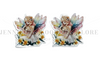 40mm, Fairy Resins, Girl Resins, Pastel, Cabochons, Fairies, Flat Back, Badge Reel Resins, Hair Bow Centers, Embellishments, Wholesale Resins, 2PCS