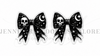 40mm, Transparent Flatback Resin, Halloween Resins, Clear Resins, Skulls, Coquette Bow, Hair Bow Centers, Badge Reel Resins, Craft Embellishments, 2 PCS