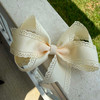 1.5", Scalloped Edge Ribbon, IVORY, Lace Edge Ribbon, Hair Bow Ribbon, 1 YARD