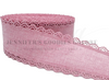 2.5", Linen Ribbon, Scalloped Edge Ribbon, BLUSH PINK, Lace Edge Ribbon, Hair Bow Ribbon, 1 YARD