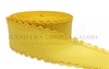 2.5", Linen Ribbon, Scalloped Edge Ribbon, SUNSHINE YELLOW, Lace Edge Ribbon, Hair Bow Ribbon, 1 YARD