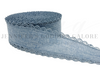 2.5", Linen Ribbon, Scalloped Edge Ribbon, DUSTY BLUE, Lace Edge Ribbon, Hair Bow Ribbon, 1 YARD