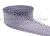 2.5", Linen Ribbon, Scalloped Edge Ribbon, FRENCH LAVENDER, Lace Edge Ribbon, Hair Bow Ribbon, 1 YARD