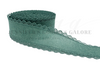 2.5", Linen Ribbon, Scalloped Edge Ribbon, DEEP SAGE TEAL, Lace Edge Ribbon, Hair Bow Ribbon, 1 YARD
