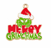 Christmas Charms, Enamel Charms, Merry Grinchmas Charms, Small Charm Pendants, Necklace Charms, Charms for Bracelets, Holiday Charms, Wholesale Charms, 2PCS