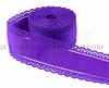 1.5", Scalloped Edge Ribbon, PURPLE, Lace Edge Ribbon, 1 YARD