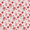 (berryframe) 9x12", Strawberry Shortcake Leather, Custom Printed Leather, Berry Sweet, Frame Leather, Cartoon, Patent, Key FOB Leather, Vinyl, Faux, Glitter, Litchi, DIY Leather Bows, 1 SHEET 