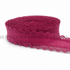 1.5", Linen Ribbon, Scalloped Edge Ribbon, BERRY ROSE, Lace Edge Ribbon, Hair Bow Ribbon, 1 YARD