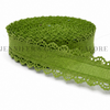 1.5", Linen Ribbon, Scalloped Edge Ribbon, SPRING GREEN, Lace Edge Ribbon, Hair Bow Ribbon, 1 YARD