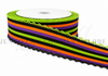 2.5", Linen Ribbon, Scalloped Edge Ribbon, Striped, Halloween Ribbon, Lace Edge Ribbon, Hair Bow Ribbon, 1 YARD