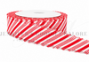 2.5", Linen Ribbon, Scalloped Edge Ribbon, Candy Cane Stripes, Christmas Ribbon, Lace Edge Ribbon, Hair Bow Ribbon, 1 YARD